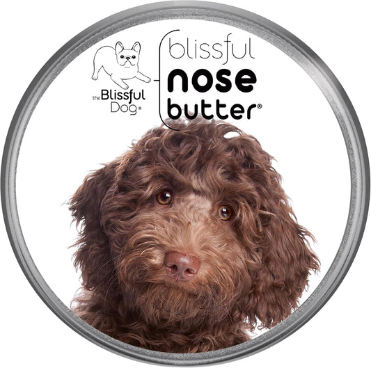 The Blissful Dog Labradoodle Nose Butter for Dry, Cracked Skin, Lick-Safe Dog Nose Balm with Moisturizing Shea Butter, Almond, Olive, and Essential Oils, Pet Supplies, Uncented, 1 oz.