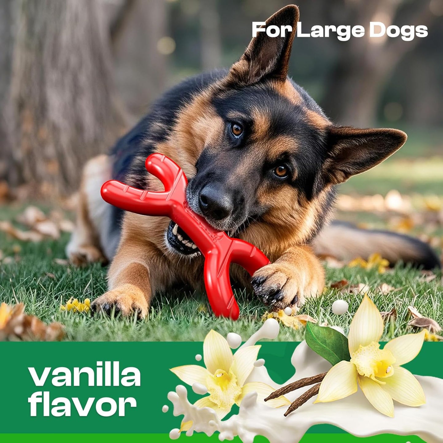 Dog Toys for Aggressive Chewers - Heavy Duty Chew Proof Durable Toy for Large Breed Dogs, Interactive Tough Nylon Bone for Boredom Relief & Mental Stimulation