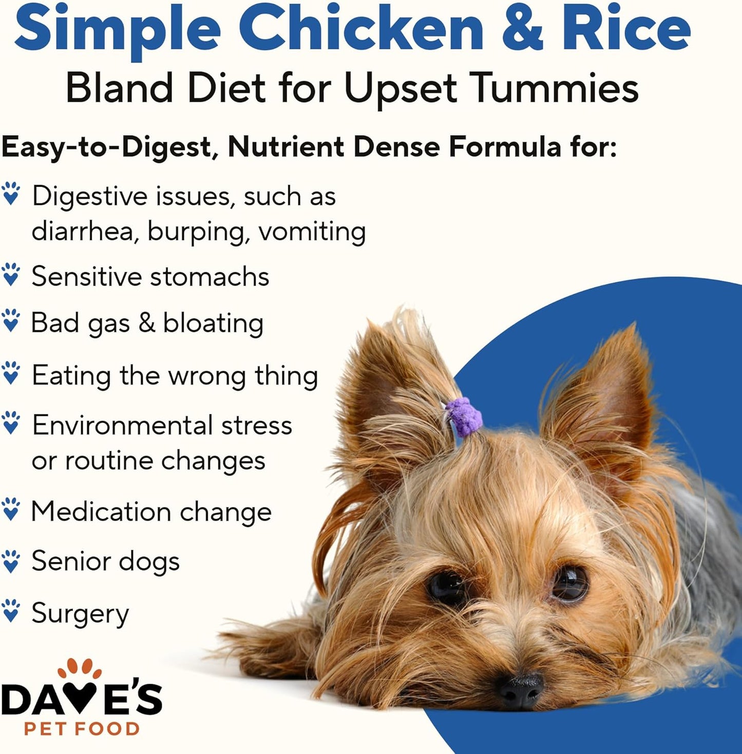 Dave's Pet Food Sensitive Stomach Dog Food (Chicken & Rice), Easy to Digest, Gluten-Free, Digestive Care, Wet Canned, 5.5 oz (Case of 24)