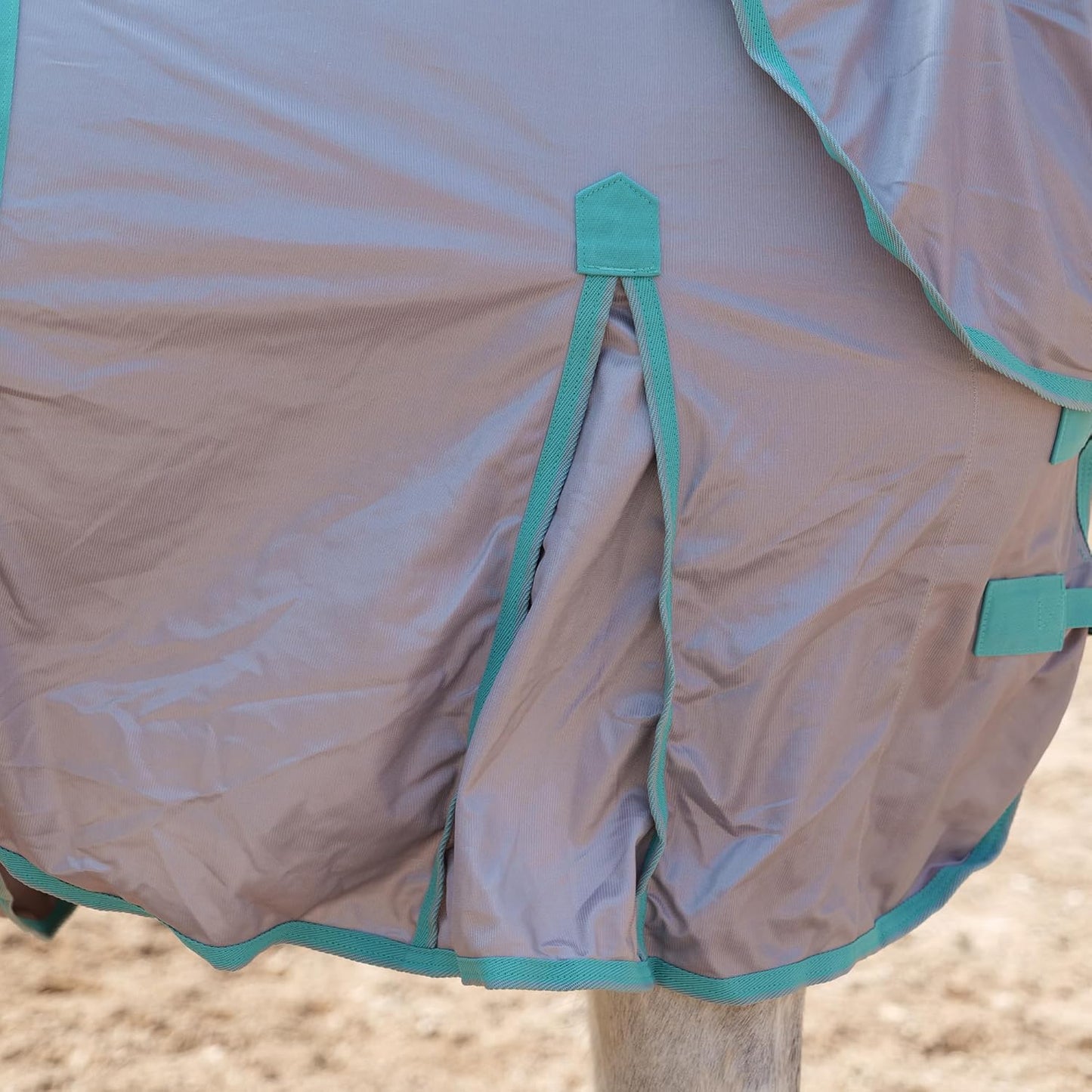 Horse Fly Sheet with Detachable Neck Cover & Belly Wrap, Adjustable Fly Sheet for Horses, Ventilated Airflow Mesh Equine Cooling Summer Flysheet Grey 81