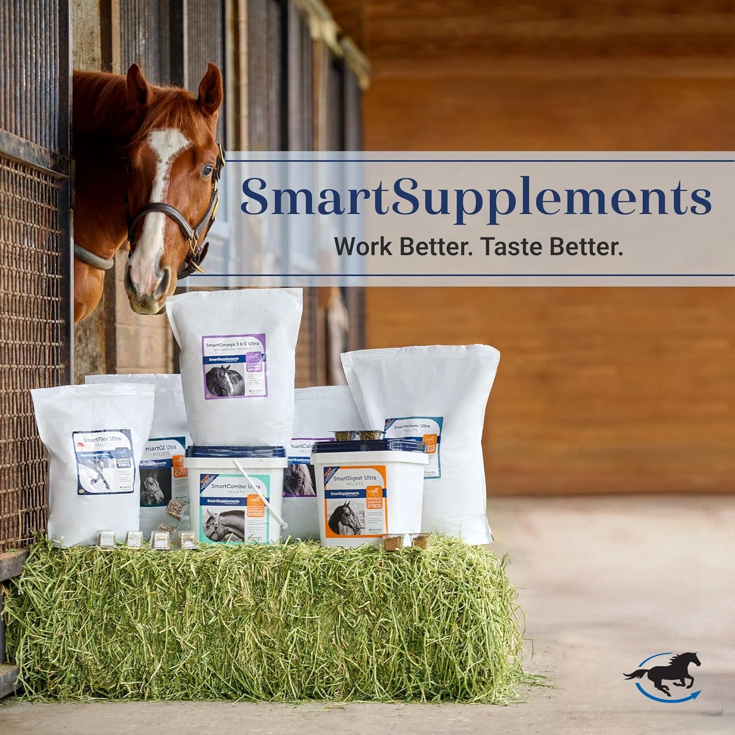 SmartVite Perform Senior Pellets | Vitamin E, Magnesium Supplement for Senior Horses | Includes Vitamin C, B Complex, Manganese, Biotin and More | 56 Servings | 12.5 lb Bucket
