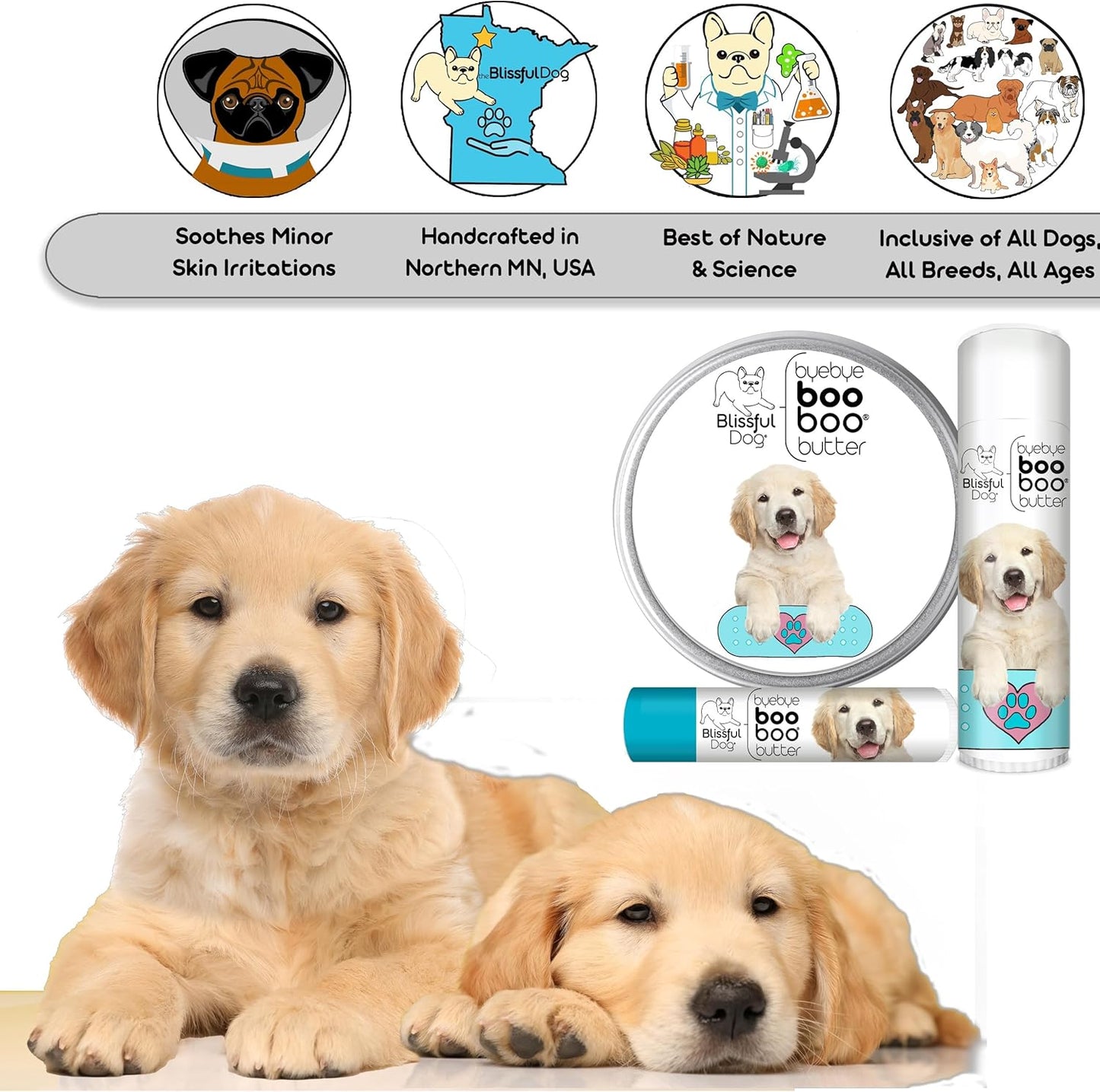 The Blissful Dog Golden Retriever Boo Boo Butter, 16 oz.