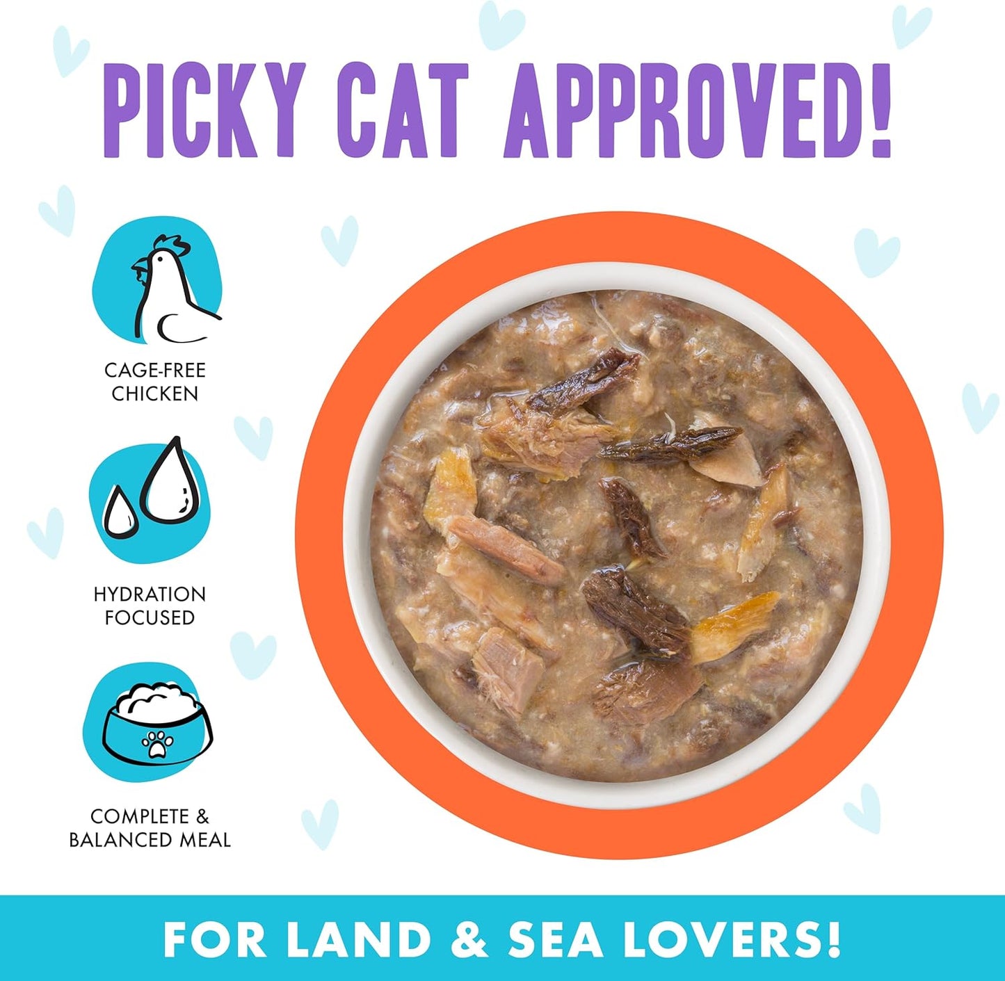 Weruva B.F.F. OMG - Best Feline Friend Oh My Gravy! Grain-Free Wet Cat Food Cans, Crazy 4 U! Chicken & Salmon, 5.5-Ounce Can (Pack of 8)