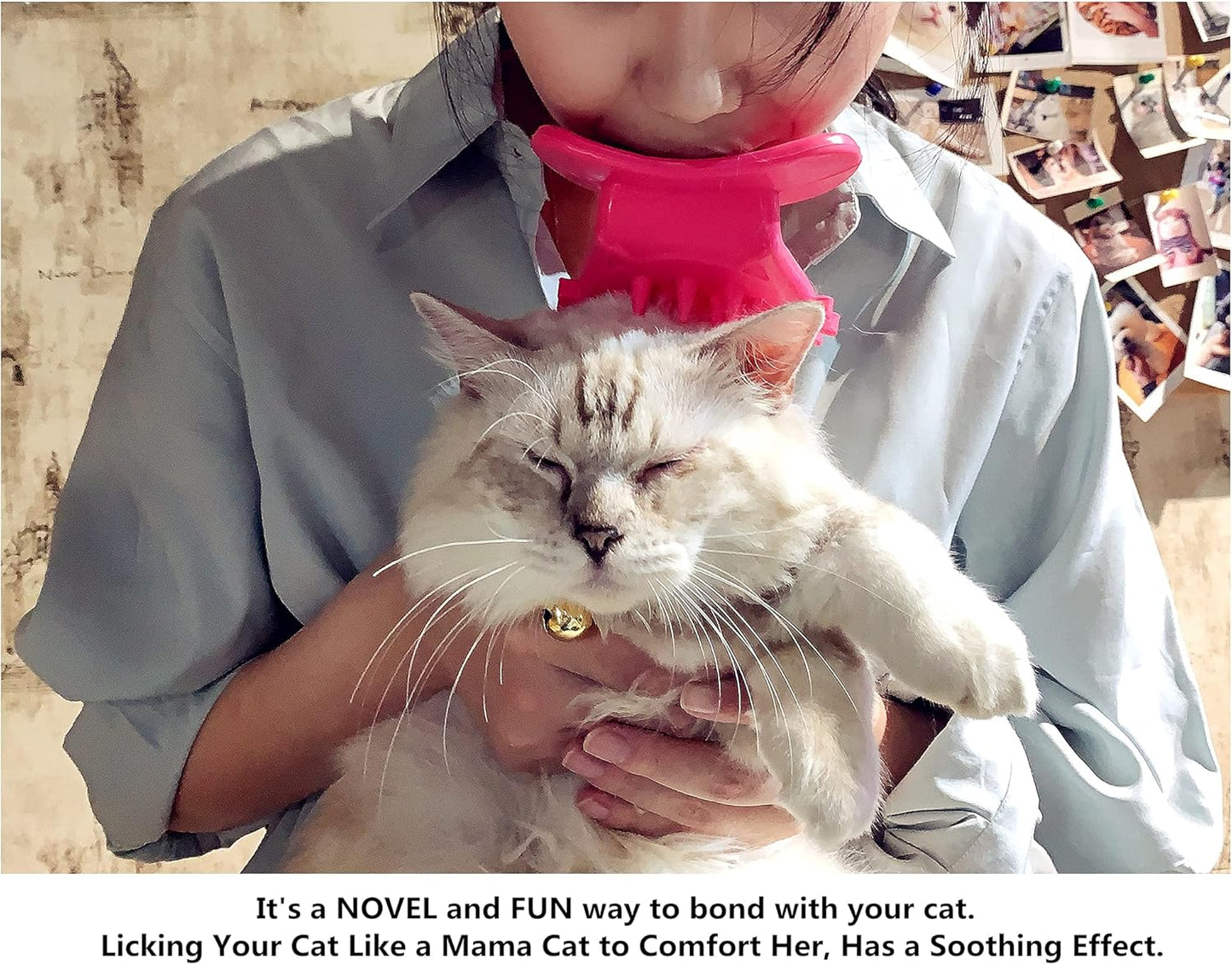 Cat Brush Shedding Grooming, Soft Massage Cat Tongue Brush, Licking Your Cat Like a Mama Cat to Comfort, Surprise Pet Gifts