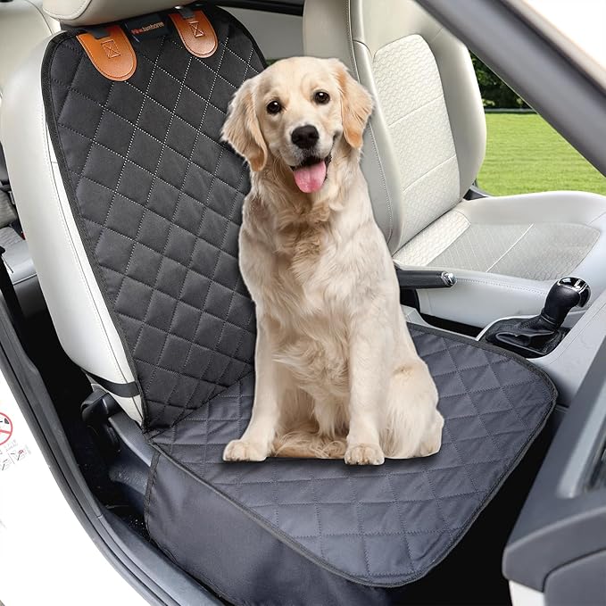 Paw Jamboree Car Front Seat Covers for Dogs Scratch-Proof Pet Car Seat Cover Non-Slip Large Car Seat Protector for Dogs Bucket Seat Cover