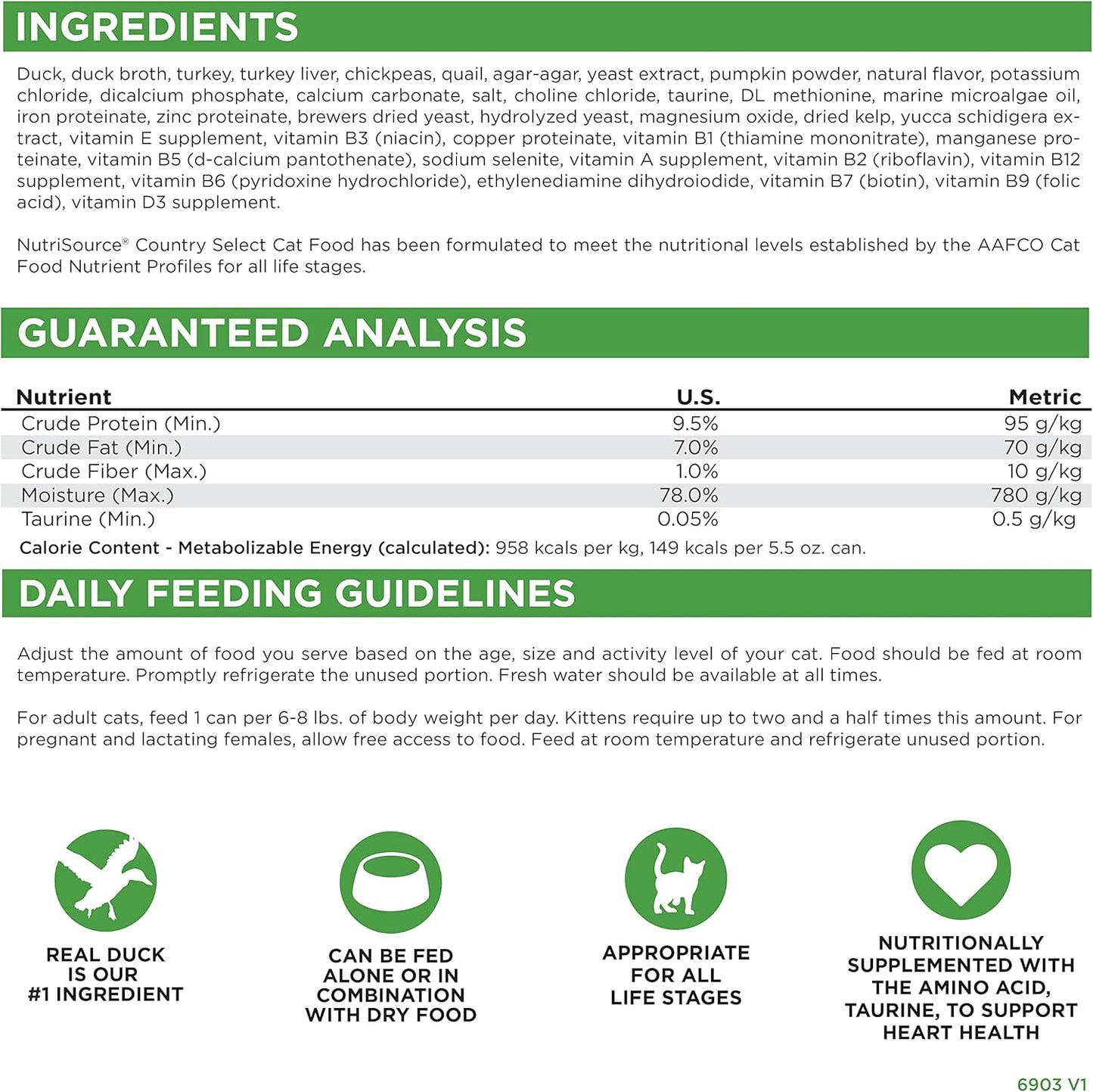 Nutri Source Grain Free County Select Canned Cat Food 12/5.5 oz Case