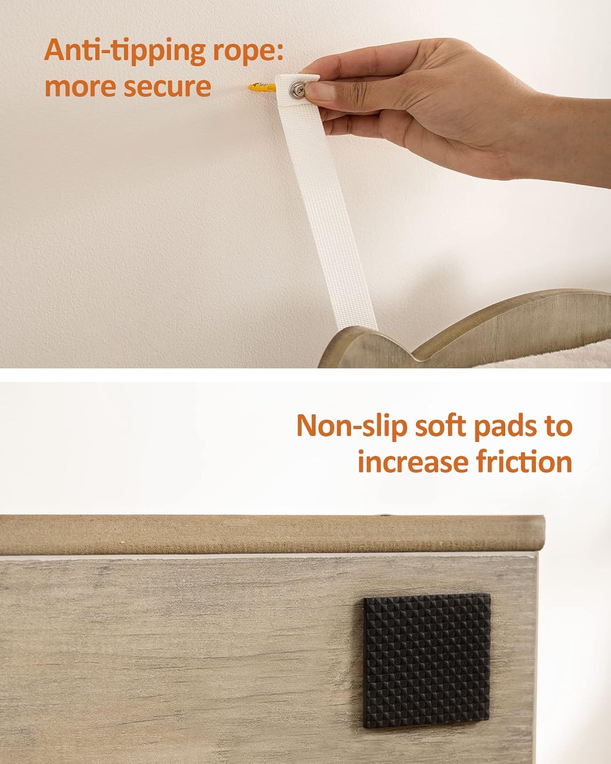 FourFurPets 43.8in 3-Tier Modern Cat Tree Tower Condo, Cat Scratch Posts for Indoor Cats, Big Plate, Two 19.7in Full Sisal Scratching Posts, Greige