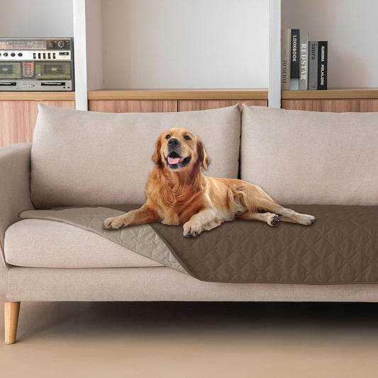 gogobunny 100% Double Sided Waterproof Dog Blanket Soft Pet Bed Cover Reversible Protect Furniture Couch Sofa Car for Puppy Cat Kids (Dark Walnut/Light Walnut, 30x70 Inch (Pack of 1))