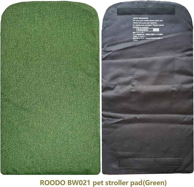 ROODO Pet Stroller Inner Pad for Exclusive Use,Original,Replaceable,Easy to Clean,Set of 3 pc(Green)