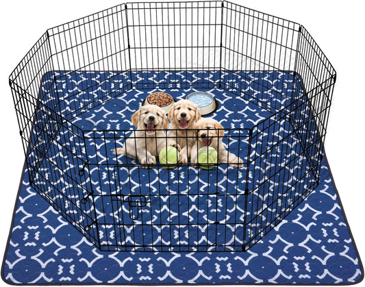LOOBANI Washable Pee Pads for Dogs: 65"x 48" Extra Large Reusable Puppy Pads,1 Pack Absorbent Whelping Pad Leakproof Dog Playpen Mat, Waterproof Non-Slip Dog Training Pads for Floor, Crate, Potty