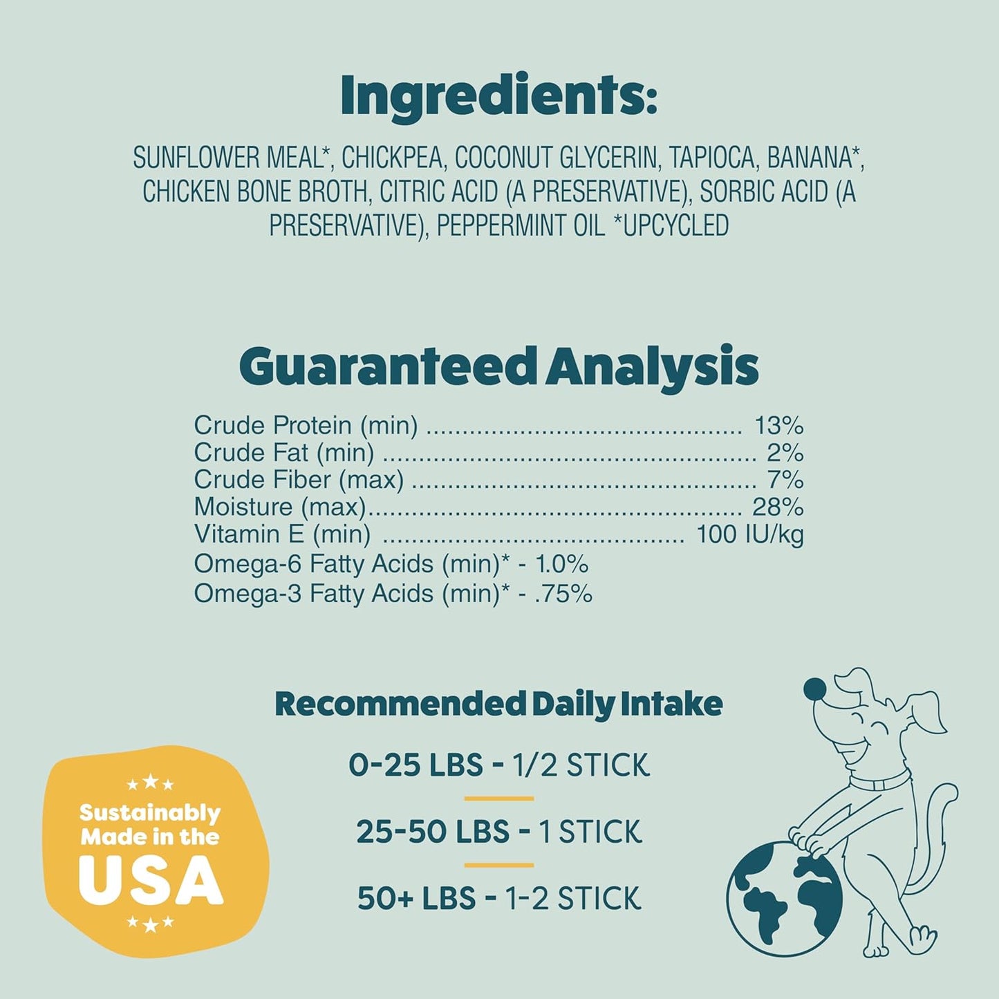 Shameless Pets Dental Treats for Dogs, Banana Bone-Anza - Healthy Dental Sticks with Hip & Joint Support for Teeth Cleaning & Fresh Breath - Chews Free from Grain, Corn & Soy