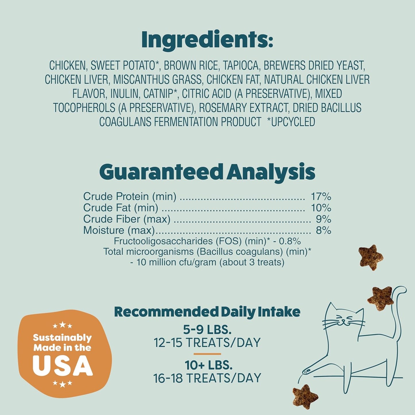 Shameless Pets Crunchy Cat Treats - Catnip Treats for Cats with Digestive Support, Kitten Treats with Real Ingredients, Natural & Healthy Flavored Feline Snacks - Catnip N Chill Chicken Liver, 12 oz