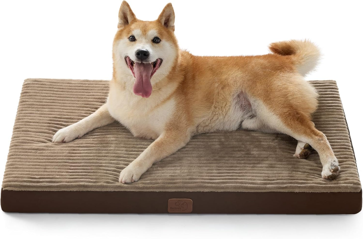 Bedsure Dog Beds Large Sized Dog- Orthopedic Pet Beds with Removable Machine Washable Cover, Egg Crate Foam Puppy Pad, Suitable for Pet Up to 50 lbs, 35"x22"