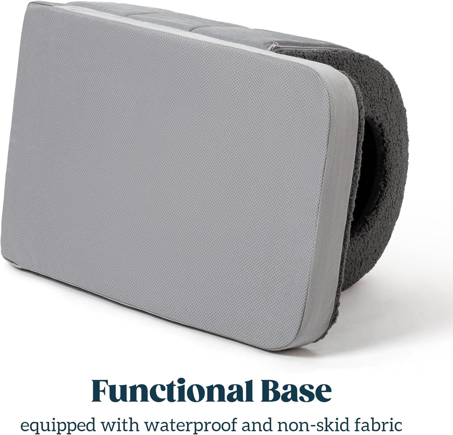 Orthopedic Dog Bed House - Dog House Indoor with Egg-Crate Foam - Tent Bed with Waterproof Lining & Nonskid Bottom, Ideal for Medium Breeds & Fits 30-Inch Crate - 29"x18", Charcoal