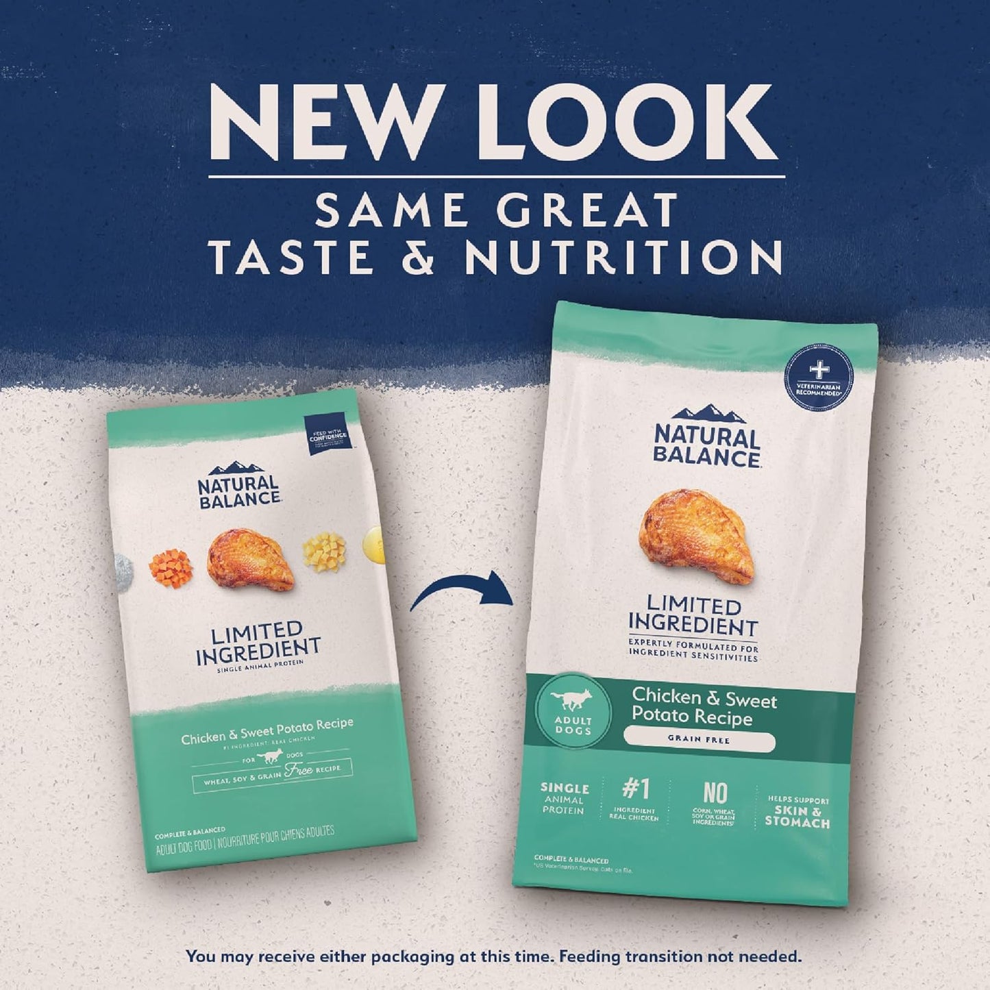 Natural Balance Limited Ingredient Adult Grain-Free Dry Dog Food, Chicken & Sweet Potato Recipe, 24 Pound (Pack of 1)