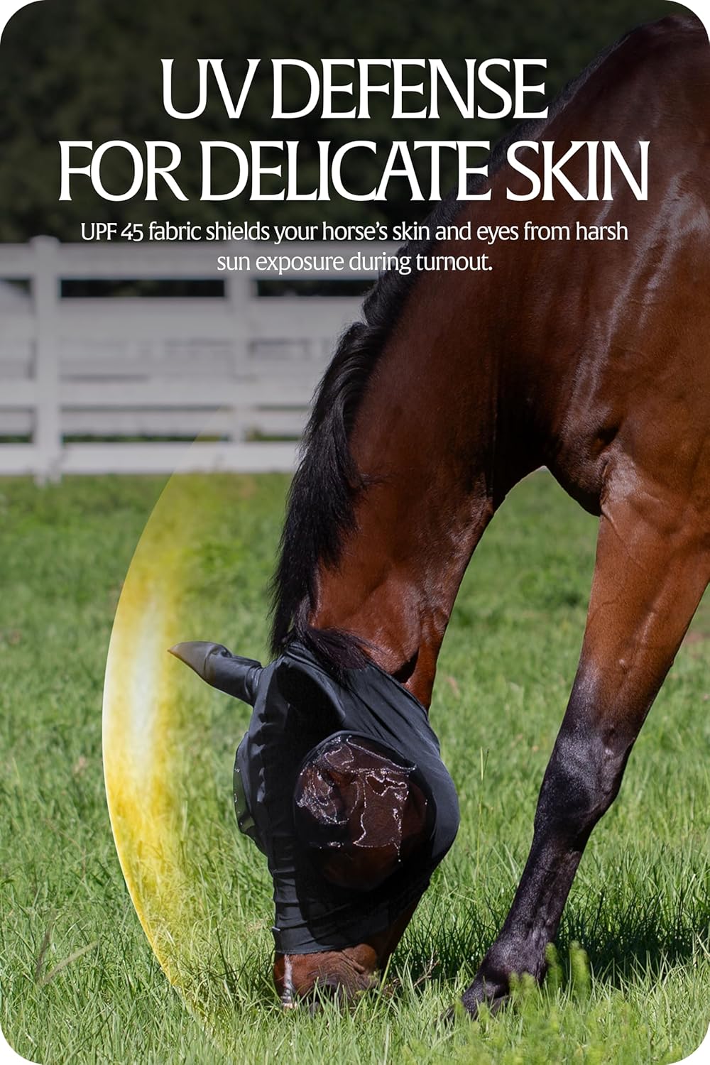 Equinavia Bug Out Fly Mask | Against Flies, Insects, UV Rays - Carbon Grey - Cob