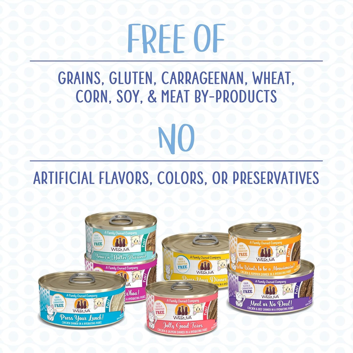 Weruva Wet Cat Food, The Chicken Lounge Paté Variety Pack, 3oz Can, Pack of 12