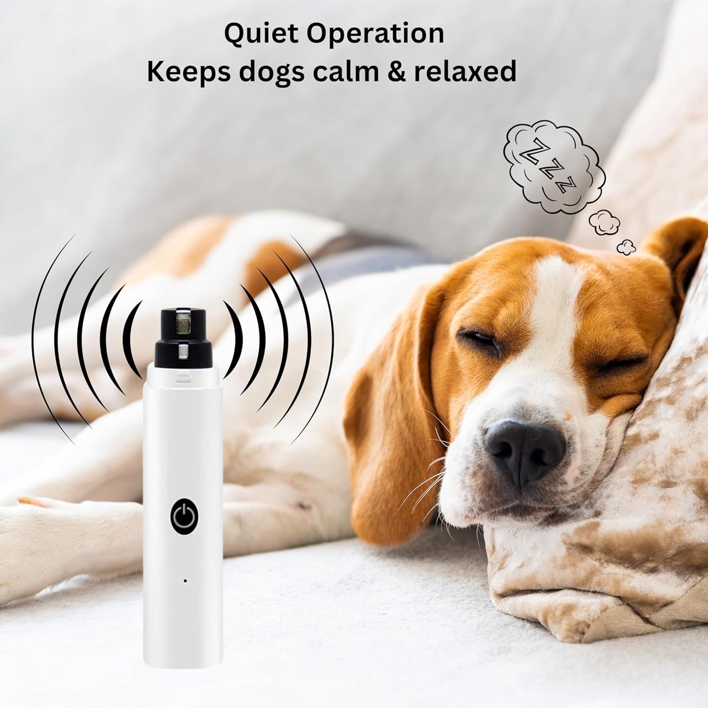 GajetNest Professional Pet Nail Grinder for Dogs and Cats, 2 Speeds LED Light USB Charging Low Vibration, Quiet, Cordless Ergonomic Long Lasting Battery, Safety Guard