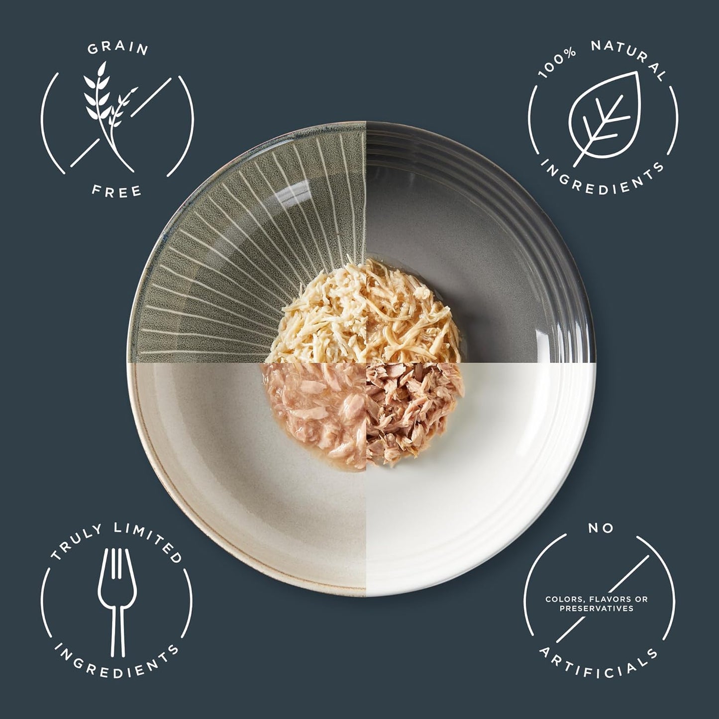 Reveal Natural Wet Cat Food, 18 Count, Grain Free, Limited Ingredient Cat Food Cups, Sardine with Mackerel in Broth, 2.12 oz Easy Peel Cups