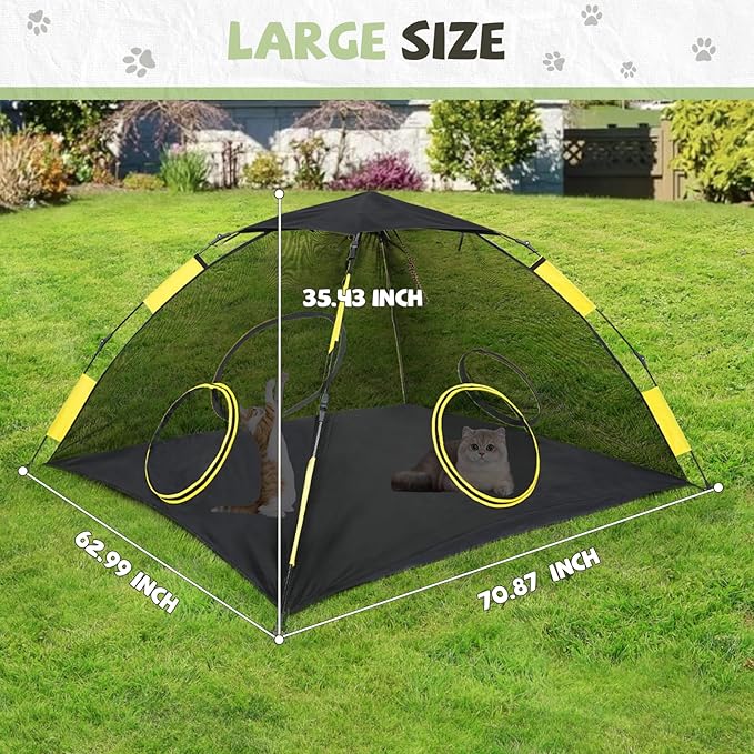Outdoor Cat Enclosures for Indoor Cats, Outdoor Cat Tent with Tunnel for Multiple Cats, Cat Playpen for Pet Kitty Rabbits Ferrets Puppy and Other Small Animals, (Styles 1)