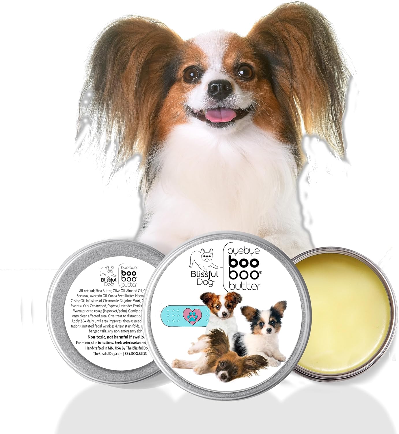 The Blissful Dog Papillon Boo Boo Butter, 8-Ounce