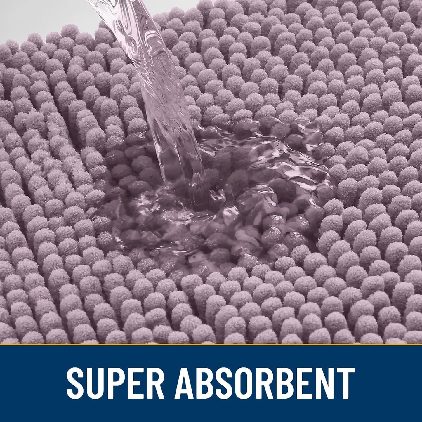 Smiry Dog Door Mat for Muddy Paws 48x30, Absorbs Moisture and Dirt Doormat, Non-Slip Washable Quick Dry Chenille Front Door Mat Indoor Entrance, Entryway Carpet for Inside Floor, Deep Plum