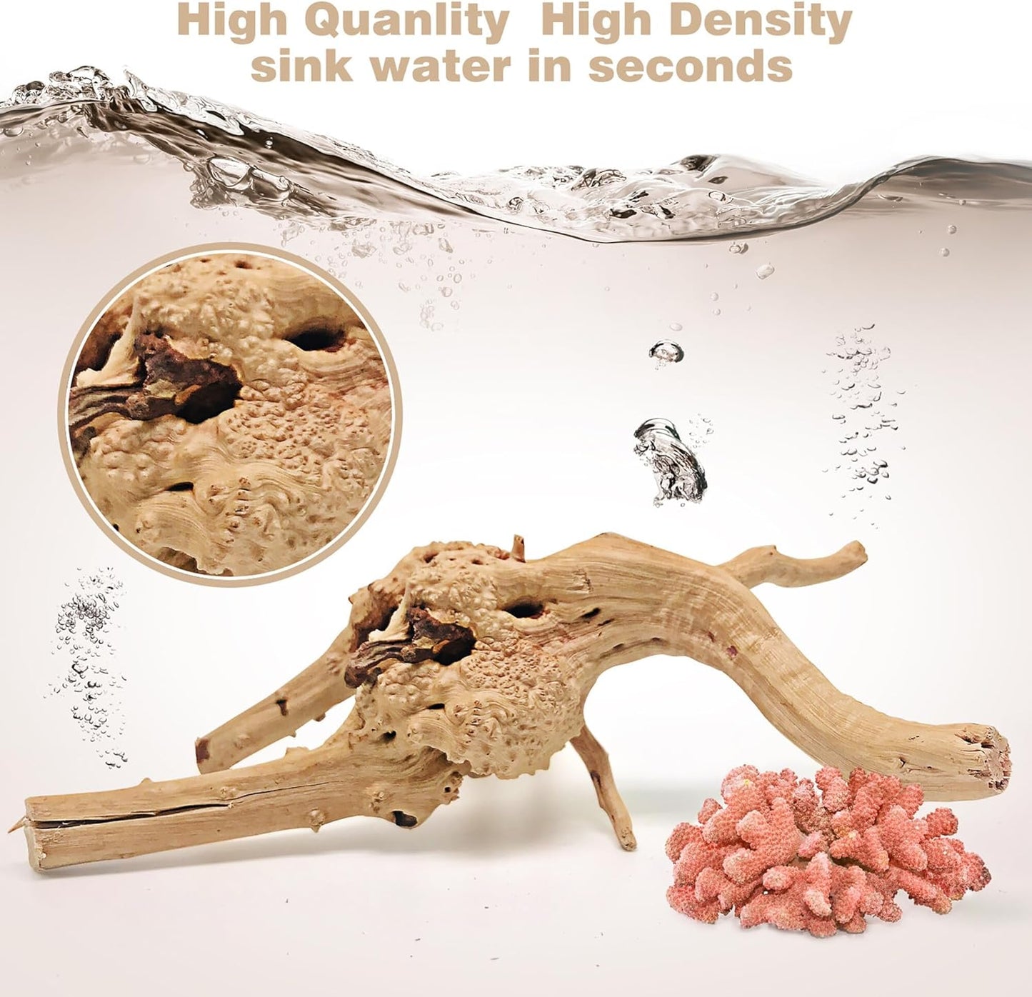 WDEFUN Natural Spiderwood for Aquarium Decor 7-Piece 4''-8'' Long Natural Driftwood Branches for Fish Tank Decorations