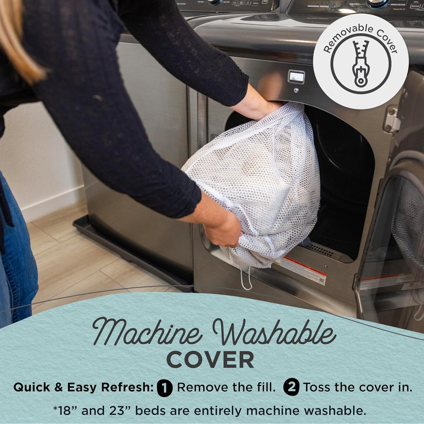 Best Friends by Sheri Original Calming Donut Dog and Cat Bed, Shag Faux Fur, Frost Gray, (36in x 36in) - Anxiety Relief for Pets Up to 100 lbs