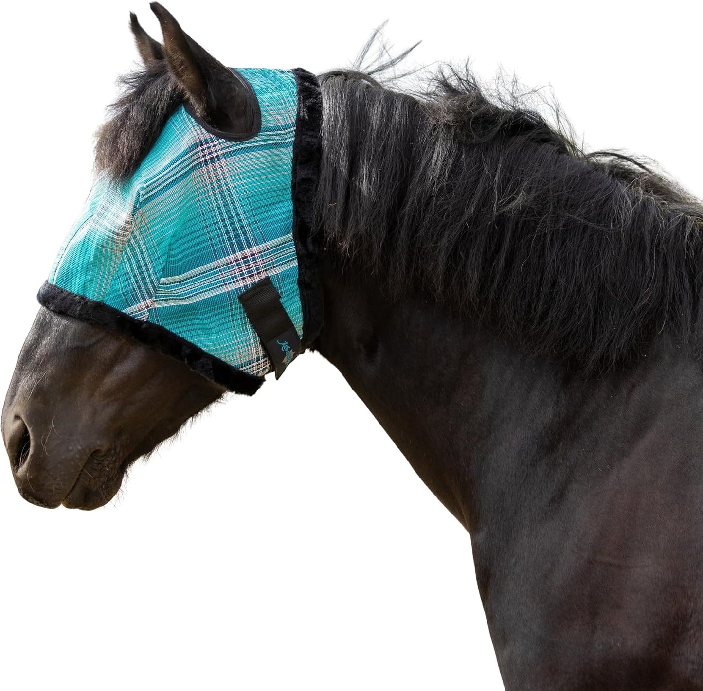 Kensington UV Fly Mask with Fleece Trim - Protective Mask with Dual Ear Opening Size: XXL Color: 2021-Atlantis