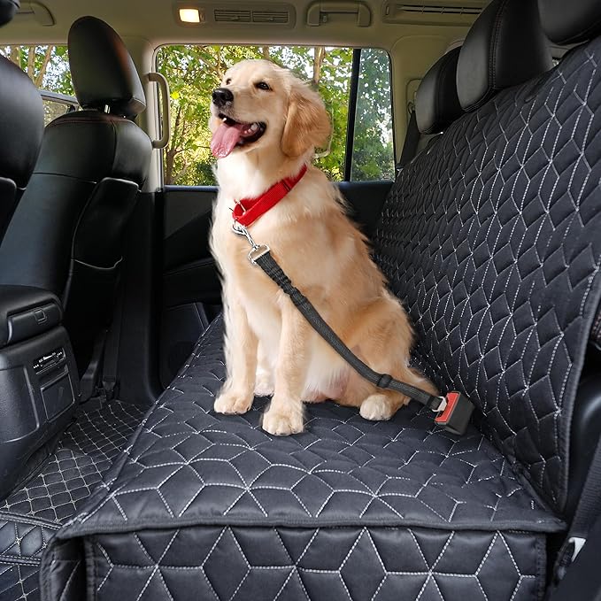 Dog Car Seat Covers for Back Seat,Waterproof Pet Bench Seat Covers for Trucks Ford f150/Ram1500/Nissan Frontier/Toyota Tacoma/GMC Canyon/Silverado Scratch Nonslip Truck Seat Cover for Dogs