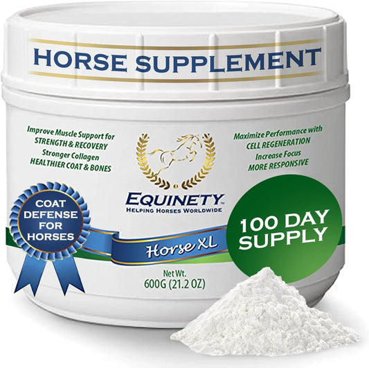 100-Day Supply Horse XL Supplements – Horse Care Weight Gain Supplement W/ 8 Amino Acids - No Soy or Sugar Coat Defense for Horses - Joint Supplement, Equine Supplies & Hoof Supplements