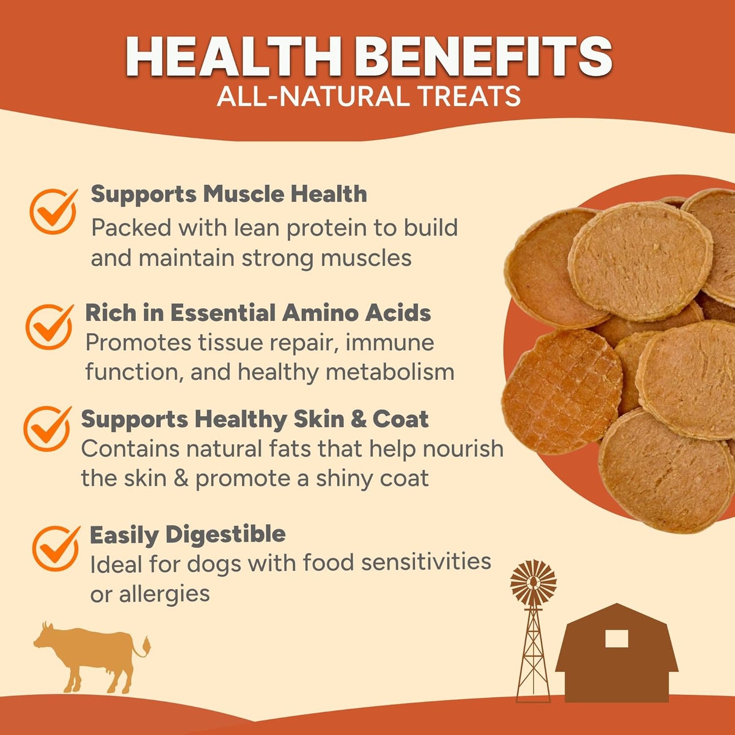 Gaines Family Farmstead Chicken Chips for Dogs – 6 oz Natural, High-Protein Dog Treats, Rawhide-Free Chews, Single Ingredient, Grain-Free, Made in USA