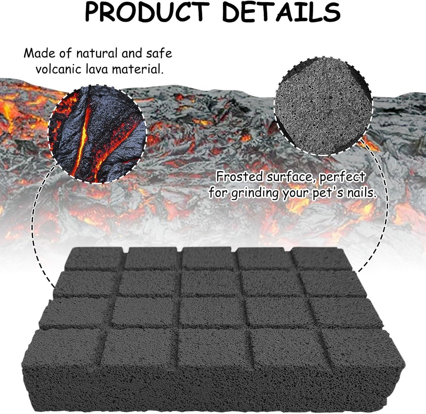 Hamiledyi 8PCS Rabbit Scratching Pads Bunny Lava Grinding Claw Pads Small Animal Foot Pads Hamster Scratch Board Chew Toys for Gerbil Chinchilla Hedgehog Guinea Pig Cage Accessories