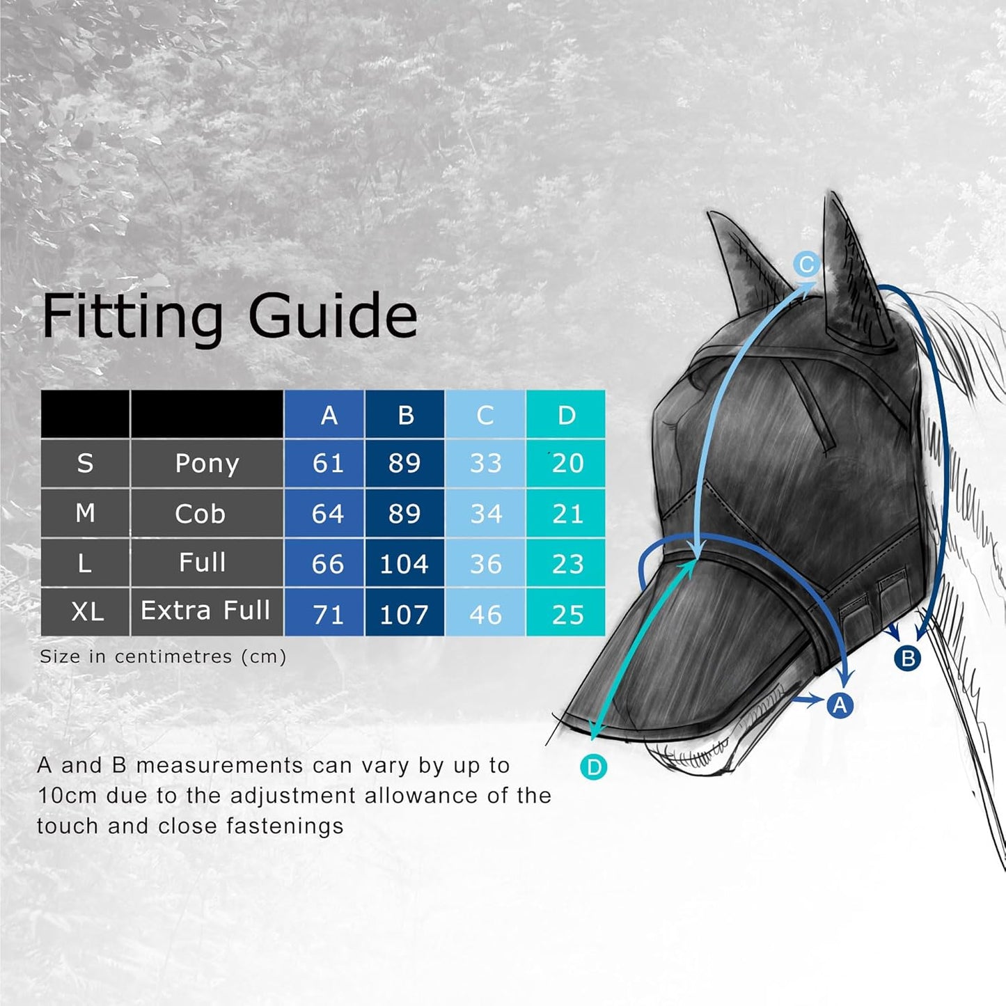 Harrison Howard CareMaster Horse Fly Mask Half Face with Ears Moonlight Silver Small Pony