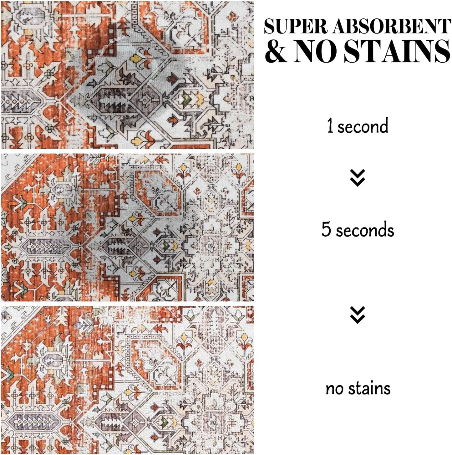 Dog Food Mats for Floors Absorbent, Pet Cat Food Mat - Non Slip Dog Bowl Mats for Food and Water, Eco-Friendly Boho Dog Placemats Feeding Mat Pet Supplies