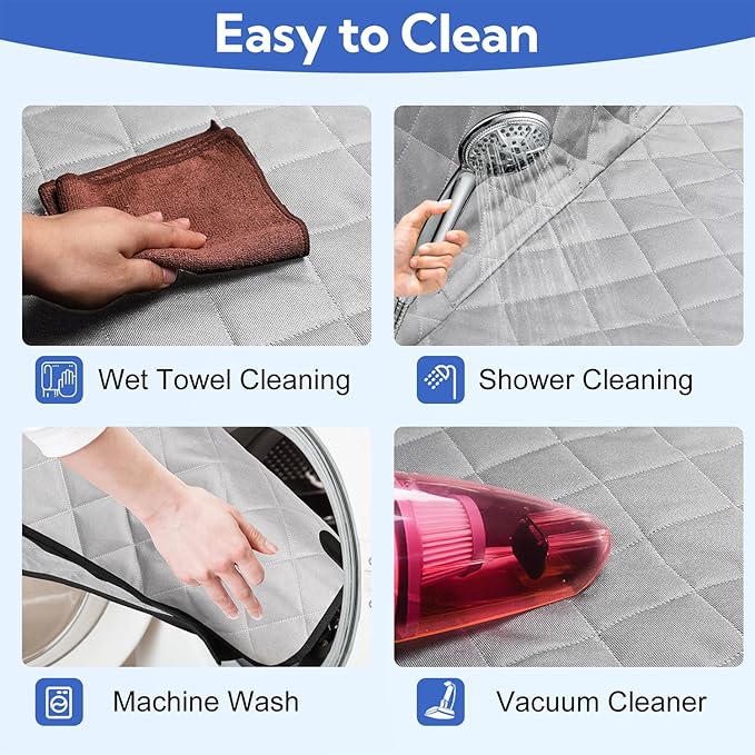 Kytely Dog Car Seat Cover for Back Seat,Waterproof Hammock with Mesh Window, Anti-Scratch Nonslip Car Seat Protector for Dogs, 600D Heavy Duty Dog Seat Cover for Cars Trucks and Suvs Gray