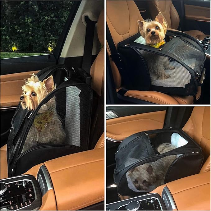 KOPEKS Deluxe Backpack Pet Travel Carrier with Double Wheels for Pets up to 10 Pounds - Black - Approved by Most Airlines