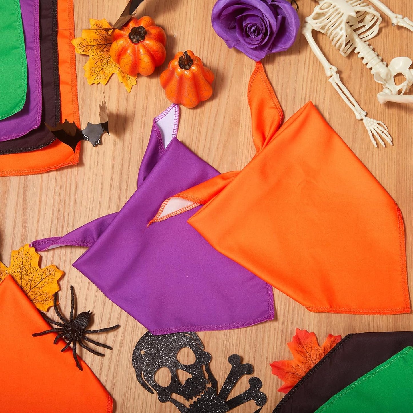 48 Pcs Halloween Blank Dog Bandanas Bulk Sublimation Plain Bandanas for Dogs Heat Transfer Personalized DIY Triangle Bibs Scarf Set for Pets Halloween Costume Photo Props Accessories Pet Shops