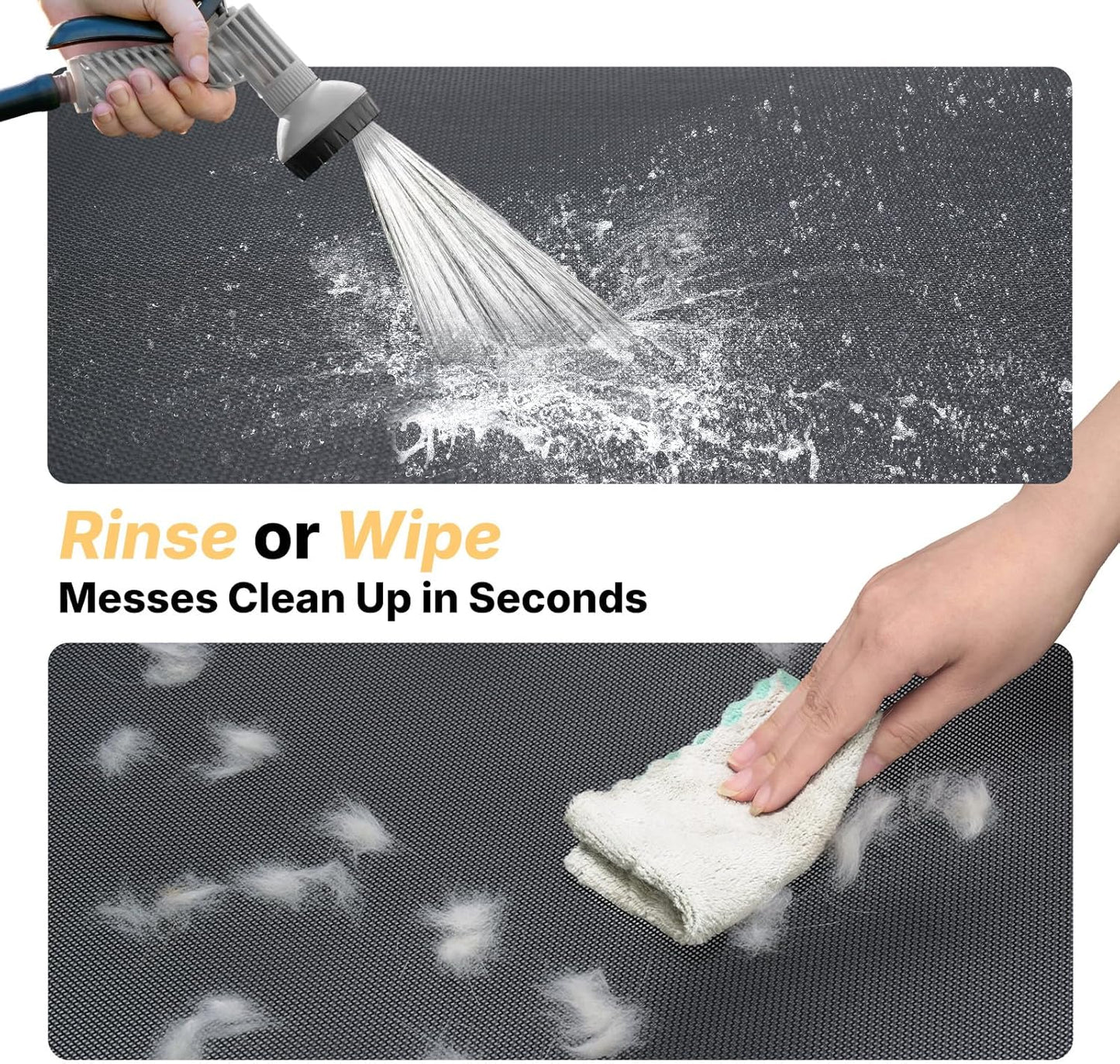 Veehoo Outdoor Elevated Dog Cot Bed, Cooling Raised Pet Bed for Large Dogs, Washable Breathable Mesh Hammock Bed with No-Slip Feet, Indestructible Ground Off Training Platform Cot, 53"x37"