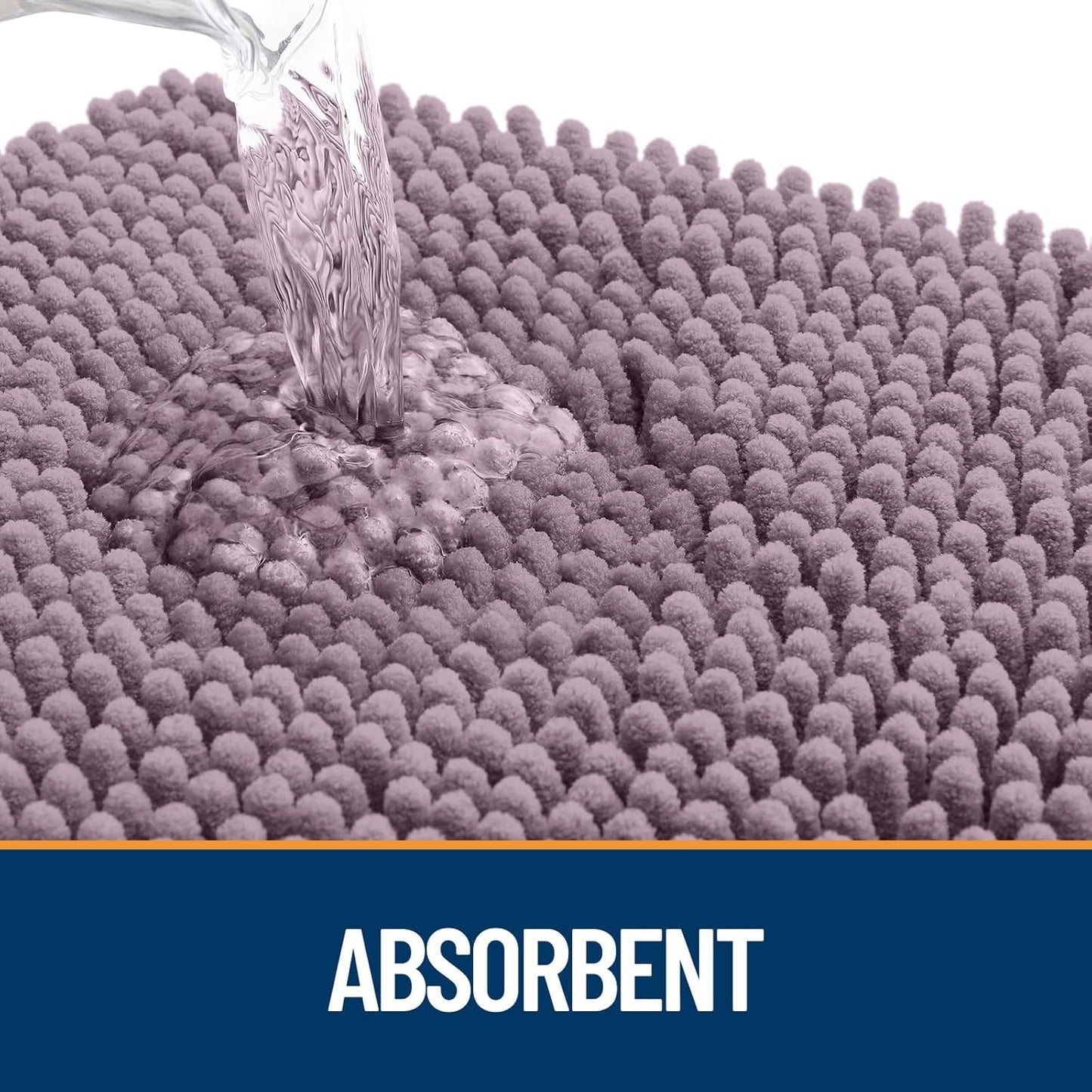 OLANLY Dog Door Mat for Muddy Paws 24x16, Absorbs Moisture and Dirt, Absorbent Non-Slip Washable Doormat, Quick Dry Chenille Mud Mat for Dogs, Entry Indoor Entryway Carpet for Inside Floor, Deep Plum