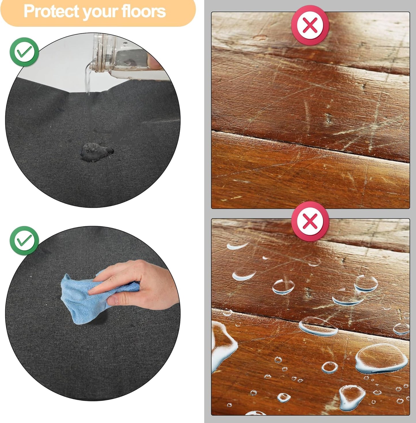 Dog Crate Mat Liner, Washable Pee Pads for Dogs, Absorbs Urine, Non-Slip, Waterproof Under Dog Crate Mat Floor Protector for Kennel Training, Protects Floors from wear and Scratches, (29"x48")