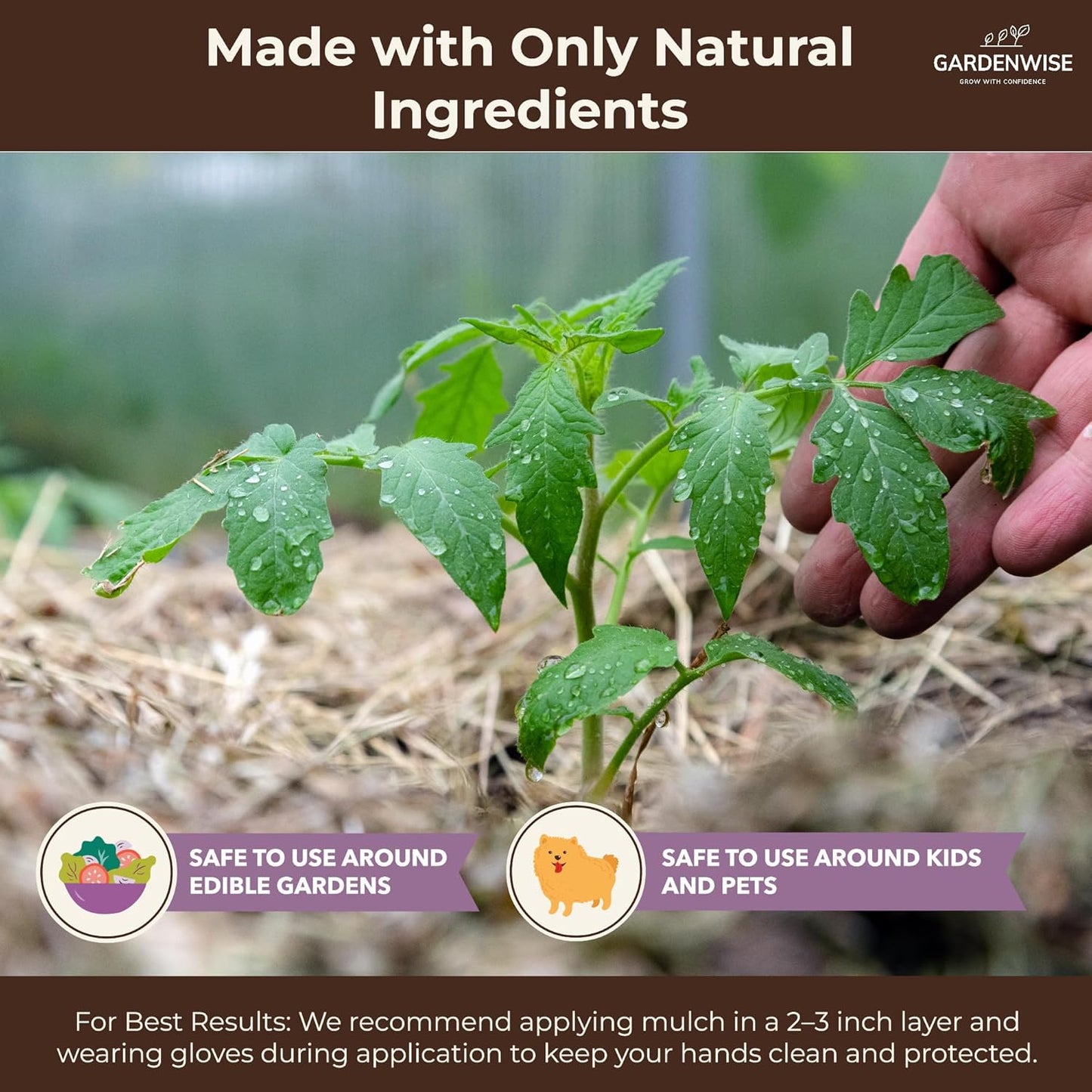 Premium Organic Wood Mulch for Gardens, Landscaping, Potted Plants, and Vegetable Gardens (0.7 CF - 20 L - 21 QTS)