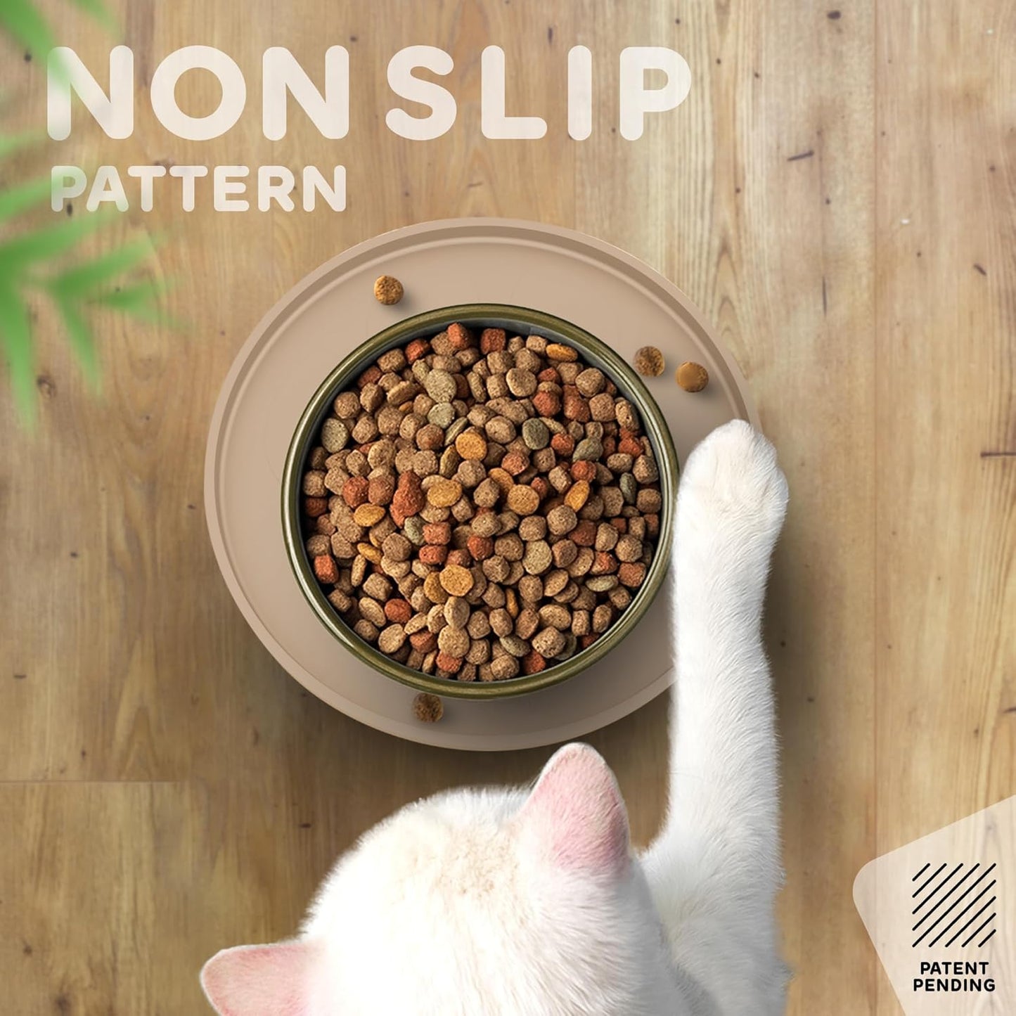 Dog Food Mat Round 10" - Raised Edges Dogs Mat for Food and Water Prevent Spill, Waterproof Cat Food Mats Protect Floors, Easy Clean Dog Bowl Mats for Food and Water, Silicone Pet Feeding Placemats