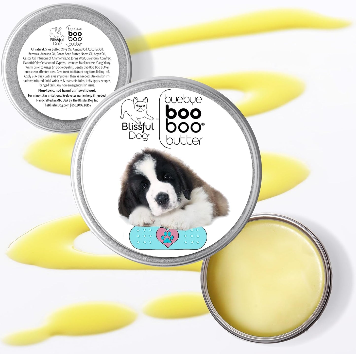 The Blissful Dog 2 oz TIN St. Bernard Booboo Butter