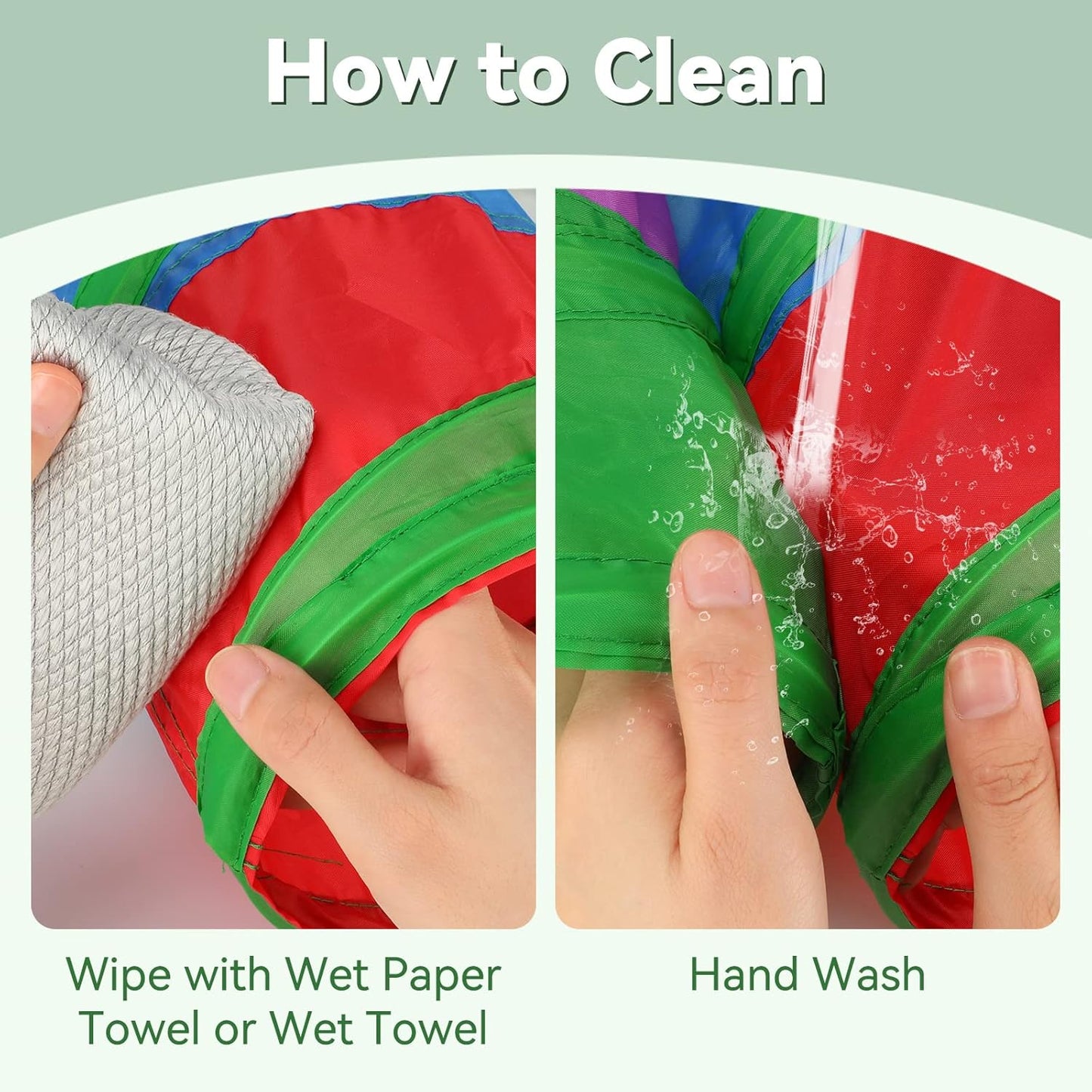 Rypet Guinea Pig Tunnels and Tubes Collapsible 2 Way and L-Type Tunnel with Interactive Ball Small Animal Activity Tunnel Hideaway Toys for Baby Rabbit Ferret Hamster Chinchilla Hedgehog