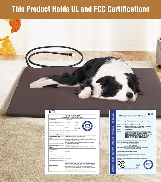 GUTINNEEN Heated Dog House Outdoor with Electric Heating Pad, Insulated Wooden Dog Kennel with 360° Rotating Feeding Bowl, Anti-Chewing Metal Frame, Natural Wood Color