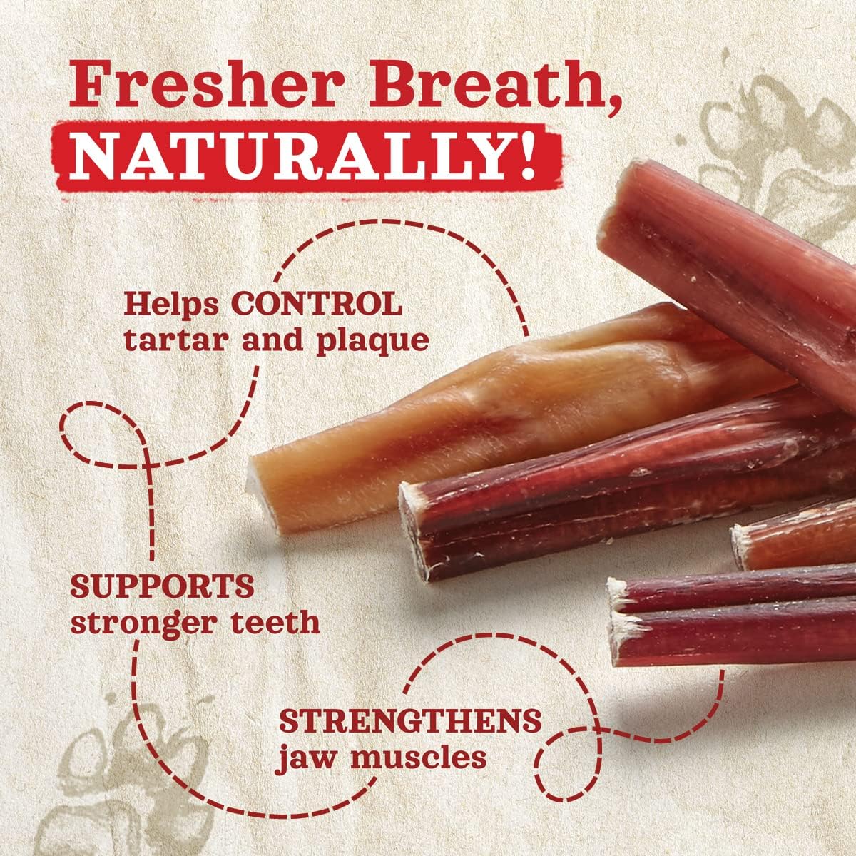 Natural Farm Odor-Free Bully Sticks (4-8”, 8oz) All-Natural Long-Lasting Chews, 100% Beef Pizzle, Grass-Fed, Grain-Free, Hormone-Free, Protein for Muscle Development & Energy, Perfect for Medium Dogs