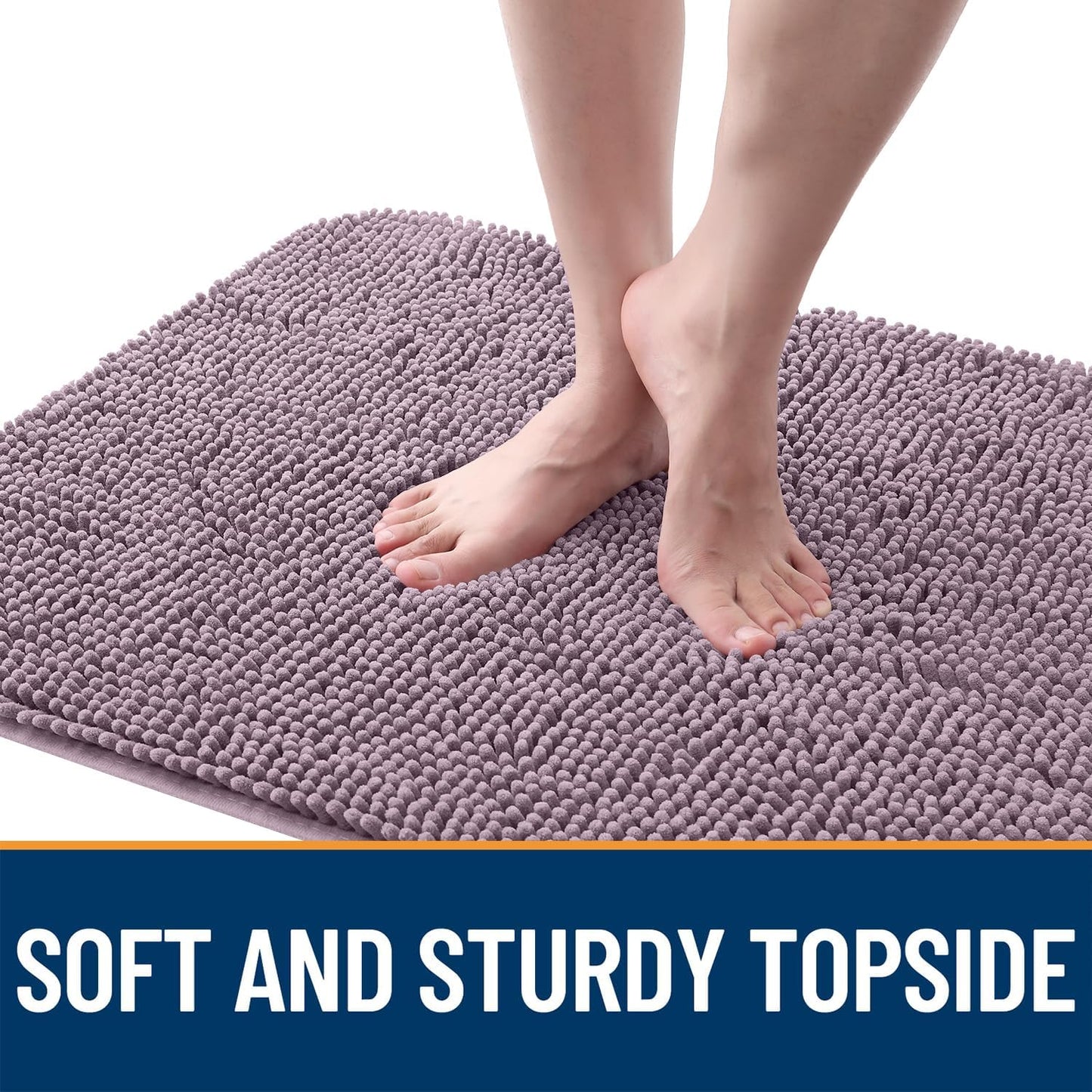 OLANLY Dog Door Mat for Muddy Paws 36x24, Absorbs Moisture and Dirt, Absorbent Non-Slip Washable Doormat, Quick Dry Chenille Mud Mat for Dogs, Entry Indoor Entryway Carpet for Inside Floor, Deep Plum