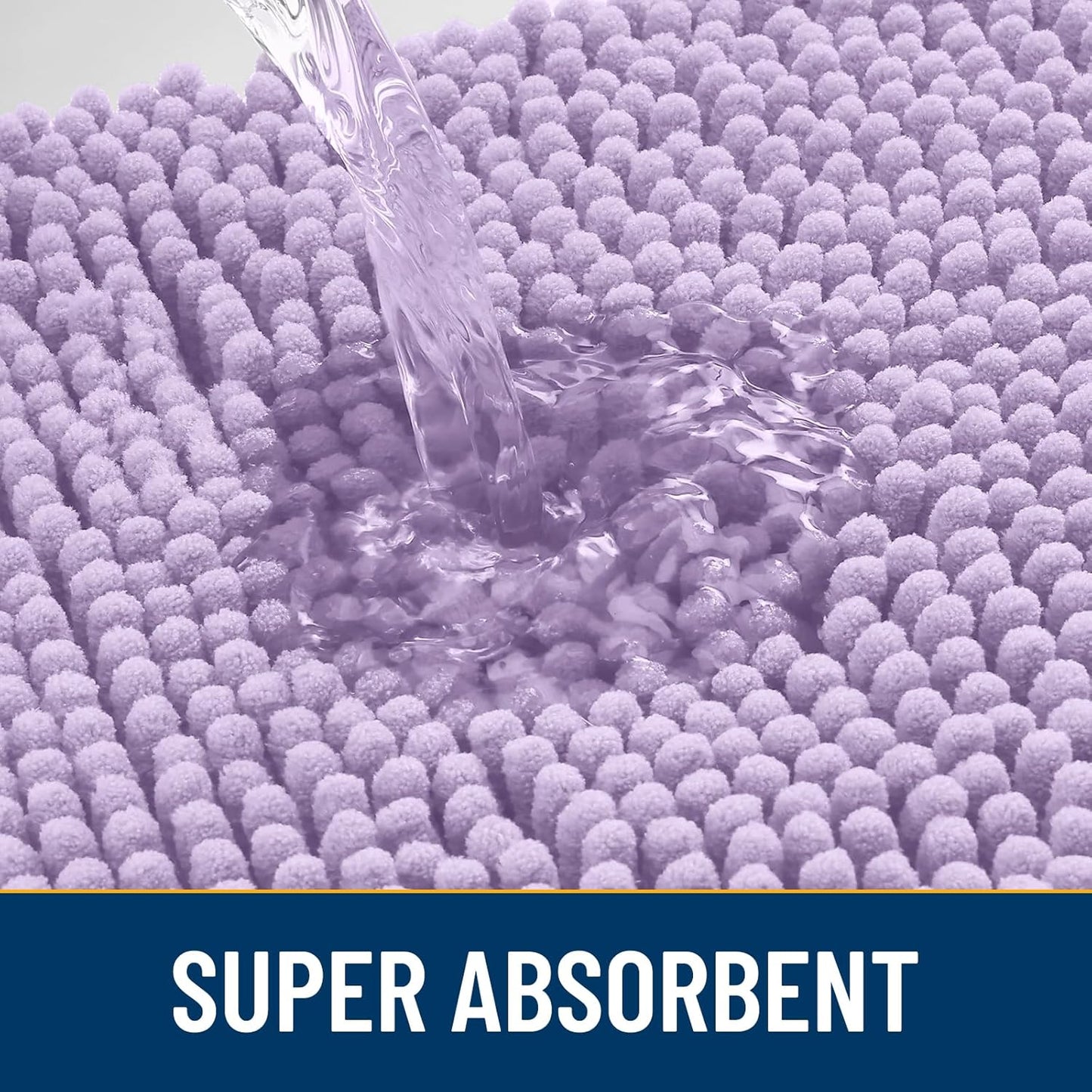 Smiry Dog Door Mat for Muddy Paws 30x20, Absorbs Moisture and Dirt Doormat, Non-Slip Washable Quick Dry Chenille Front Door Mat Indoor Entrance, Entryway Carpet for Inside Floor, Lavender