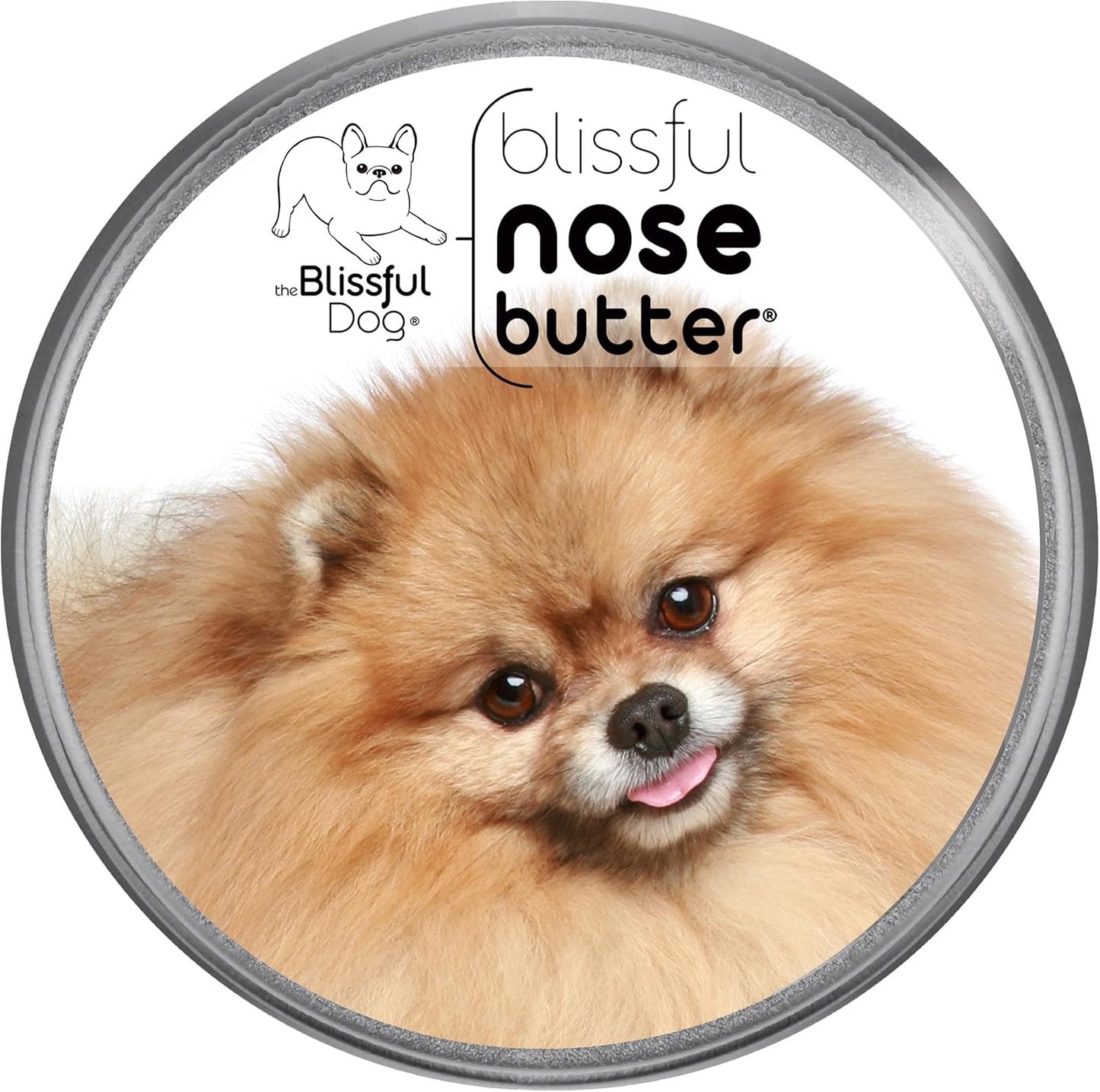 The Blissful Dog Pomeranian Nose Butter for Dry, Cracked Skin, Lick-Safe Dog Nose Balm with Moisturizing Shea Butter, Almond, Olive, and Essential Oils, Pet Supplies, Uncented, 8 oz.
